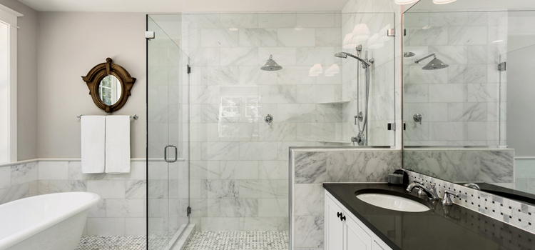 bathroom shower door installation in Alamo