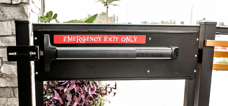 emergency push bar installation in Alamo